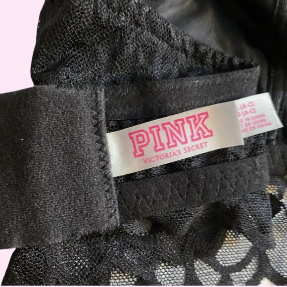 Victoria Secret's Bralette Women's SZ Large Black Lace Halter Back Closure - Picture 7 of 10